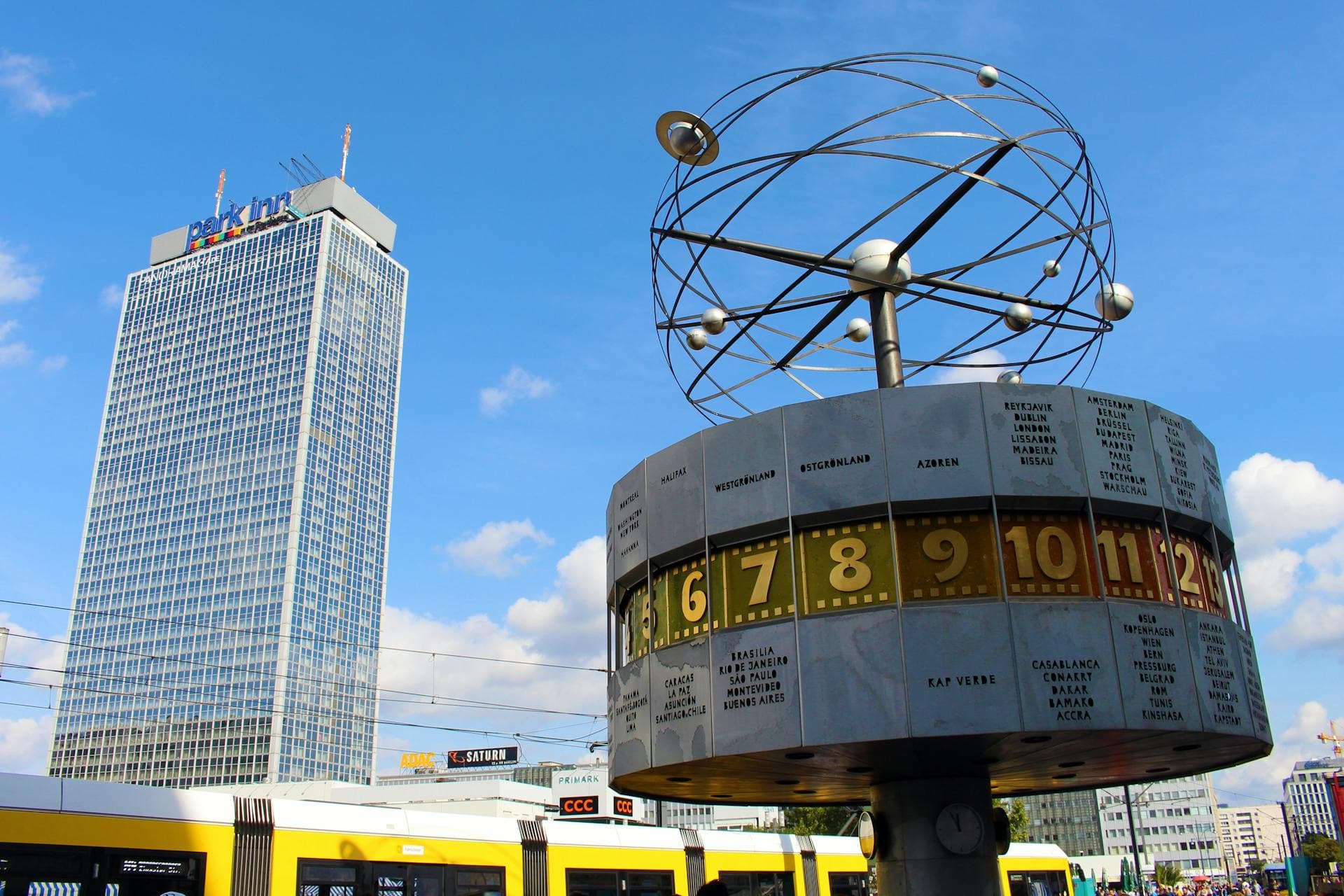 Berlin Weltzeituhr world clock monument at Alexanderplatz